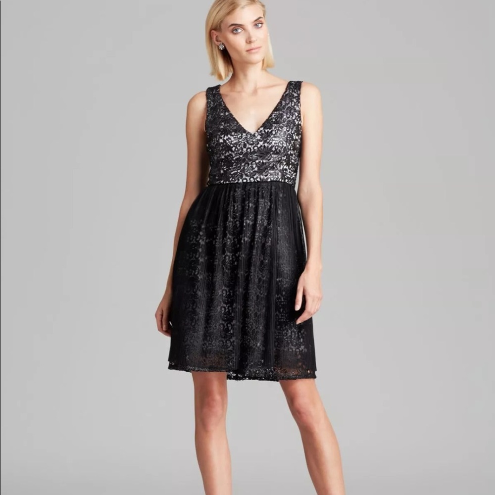 ❤️ NWT French Connection Glazed Lace Dress Black 2